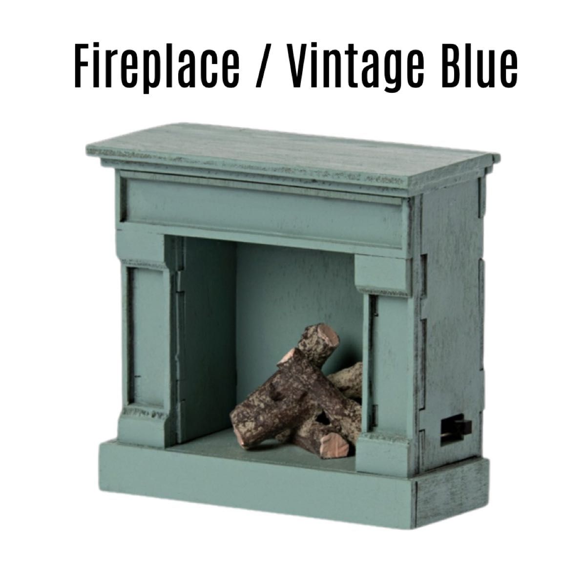 【Maileg】 Fireplace / Vintage Blue 暖炉