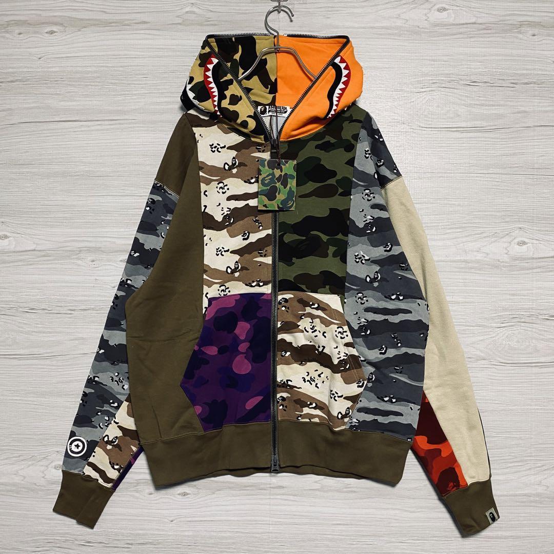 未使用】A BATHING APE アベイシングエイプ パーカー Lサイズ 総柄
