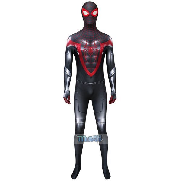 cox572工場直販 スパイダーマン Spider-Man PS5 マイルズ・モラレス 全身タイツ ジャンプスーツ コスプレ衣装