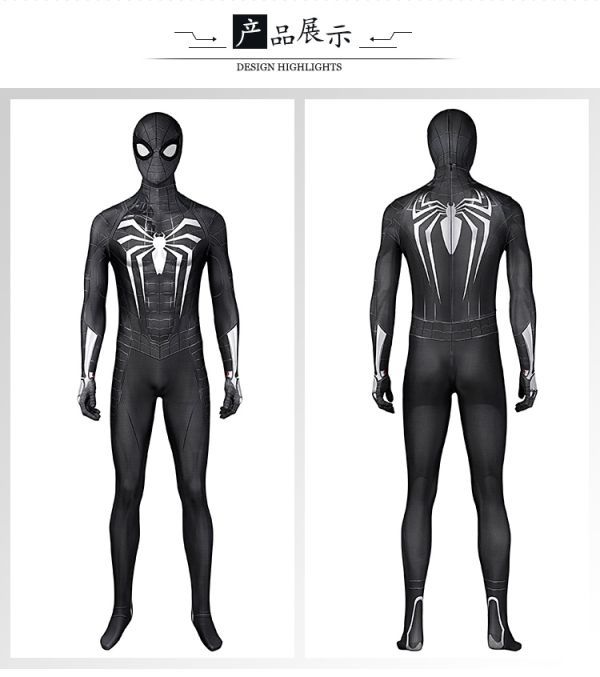 cox556工場直販 スパイダーマン Spider-Man マイルズ・モラレス ヴェノム 全身タイツ ジャンプスーツ コスプレ衣装_画像2