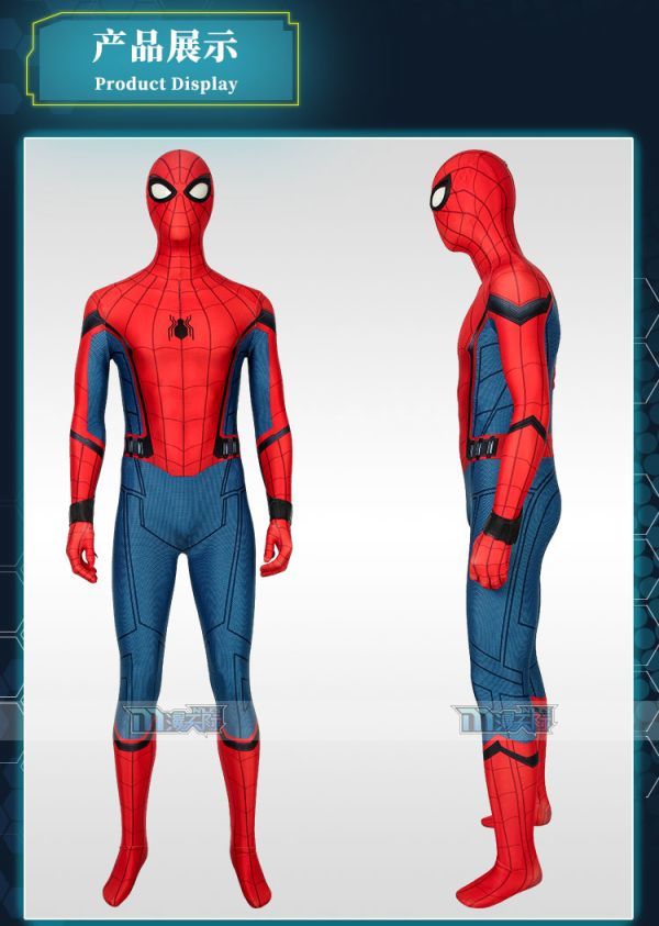 cox594工場直販 スパイダーマン Spider-Man ファー・フロム・ホーム ピーター・パーカー 全身タイツ コスプレ衣装_画像2