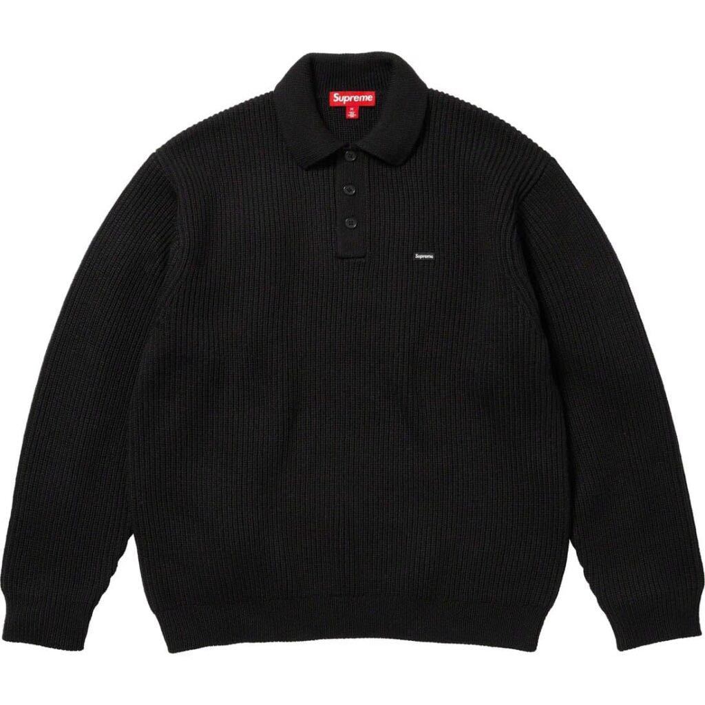 送料無料 L 黒 Supreme Small Box Polo Sweater Black シュプリーム