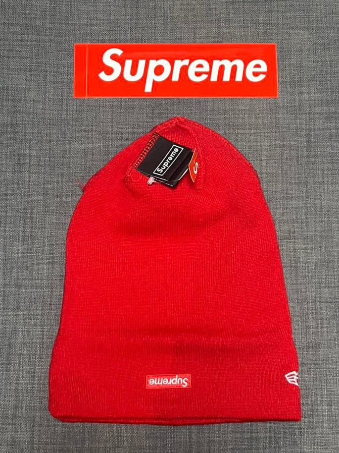 送料無料 赤 Supreme New Era S Logo Beanie Red box logo シュプリーム ニューエラ Sロゴ ビーニー ニット帽 23fwボックスロゴ 新品