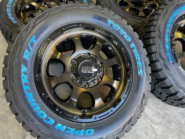 4本セット MAD CROSS GRACE 16x6.5J 6/139.7 +48 BRC/BK TOYO OPEN COUNTRY R/T 215/65R16 ホワイトレター キャラバン E25 ワゴン_画像8