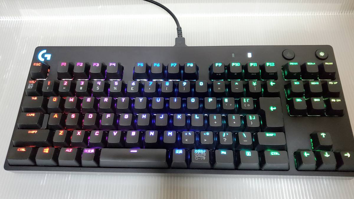 1円 中古 Logicool G PRO Xゲーミングキーボード G-PKB-002 ロジクール 有線 YU0037_画像1