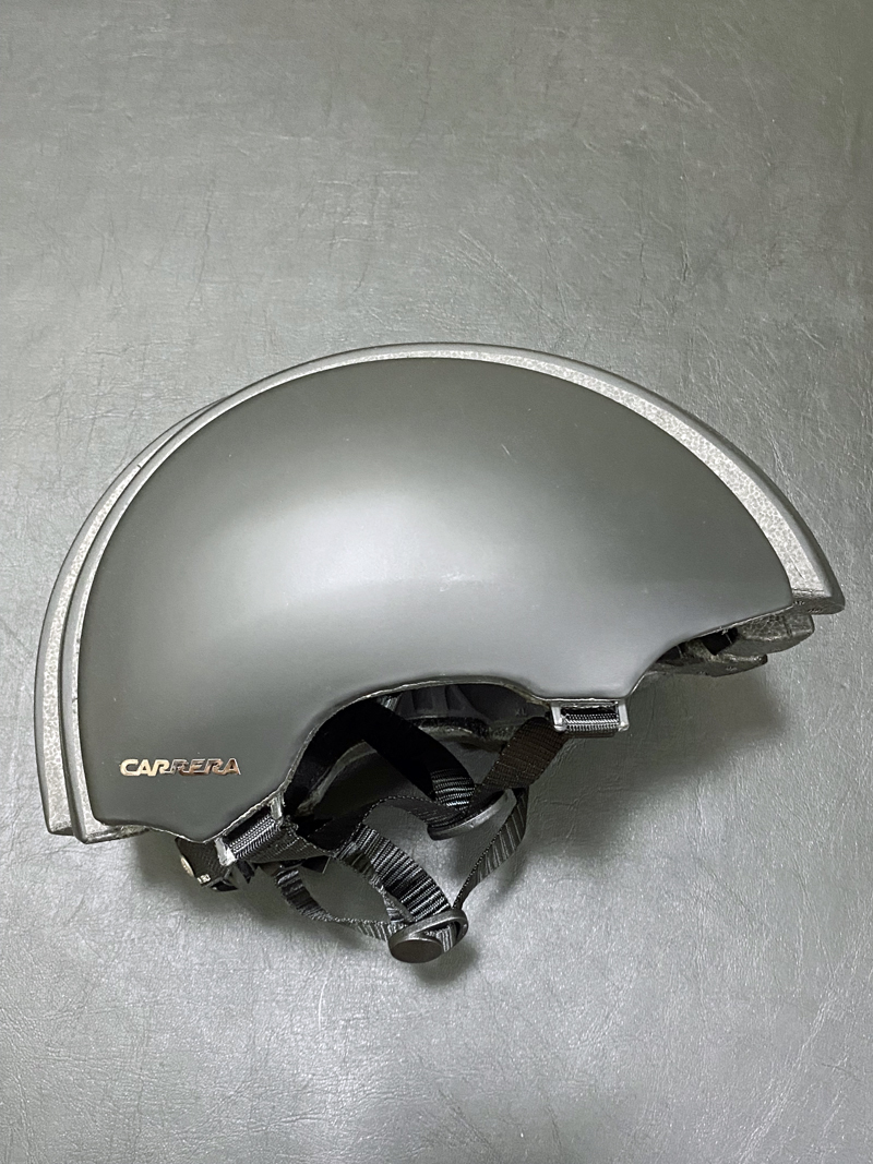 傑作デザイン イタリア CARRERRA FOLDERBLE ヘルメット L/XL マットブラック 安全基準EN1078適合_画像3