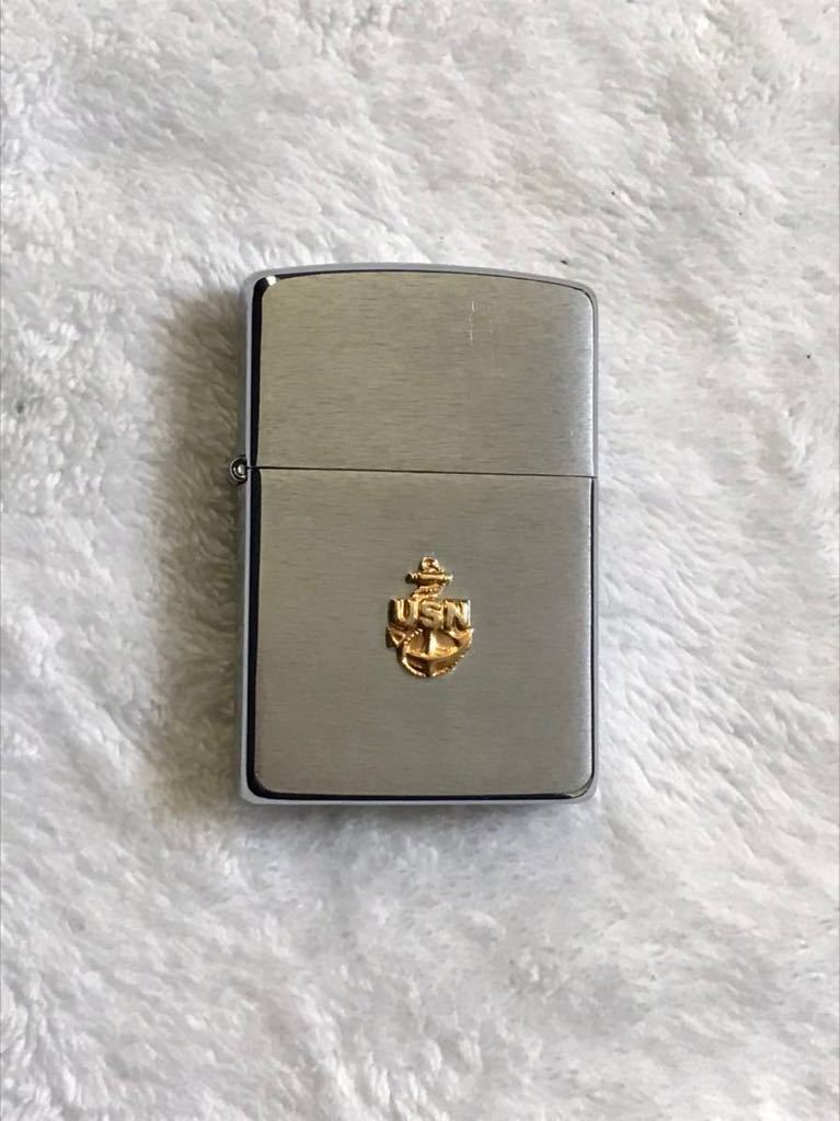 ZIPPO ジッポー　オイルライター　ゴールド 金 ヴィンテージ アメリカ海軍　USN 未使用品　1996年製