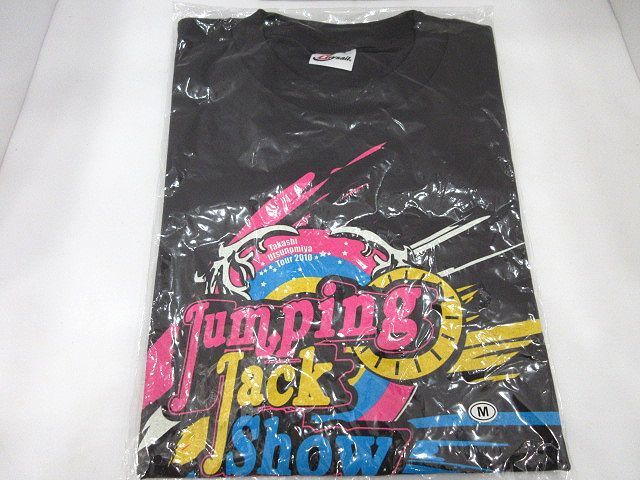 ◆宇都宮隆 Takashi Utsunomiya Tour 2010 Jumping Jack Show グレー カラフル Ｔシャツ コンサート ライブ ツアー グッズ 未使用品_画像1