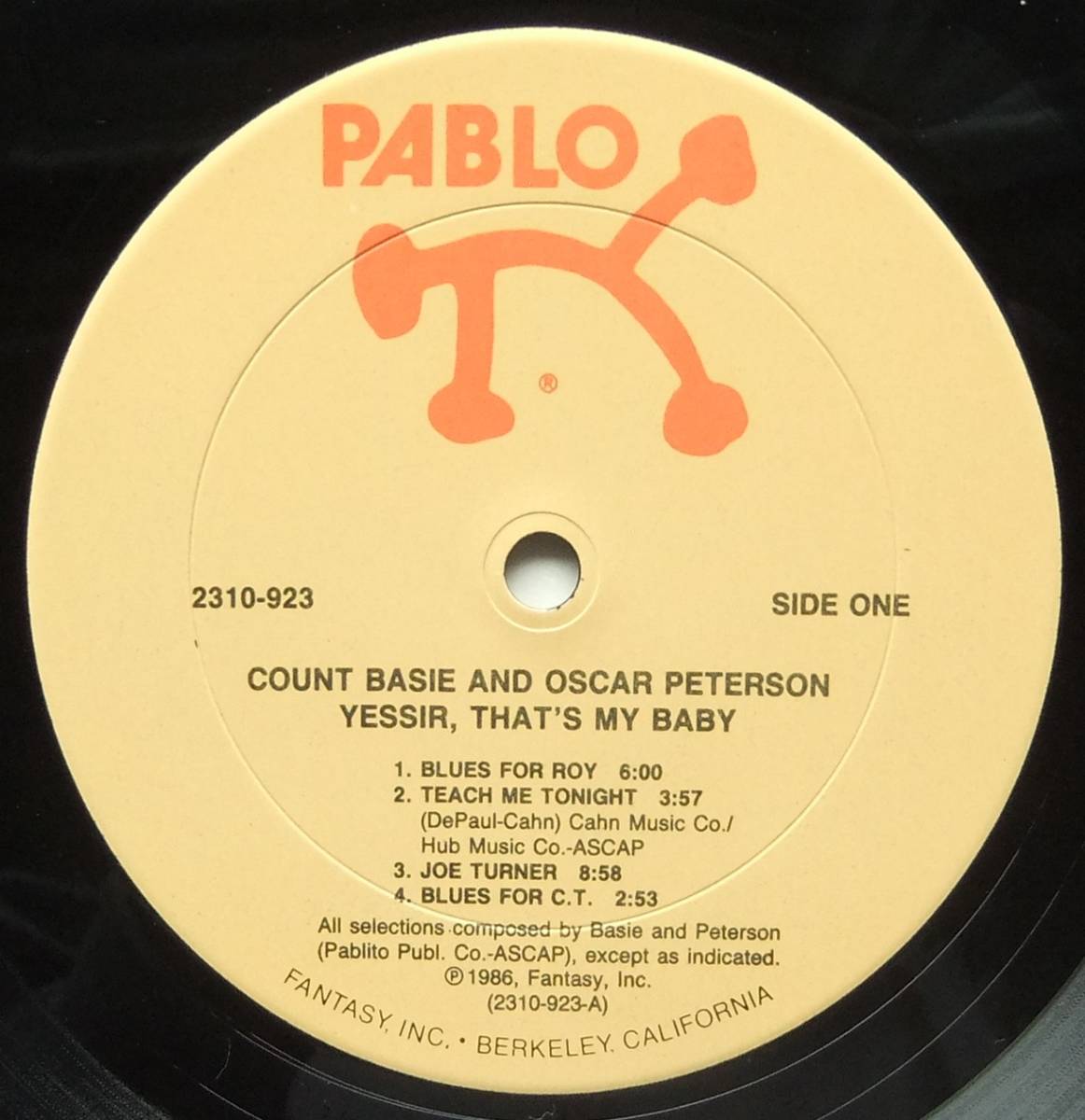 ◆ COUNT BASIE - OSCAR PETERSON / Yessir, That's My Baby ◆ Pablo 2310-923 ◆_画像3