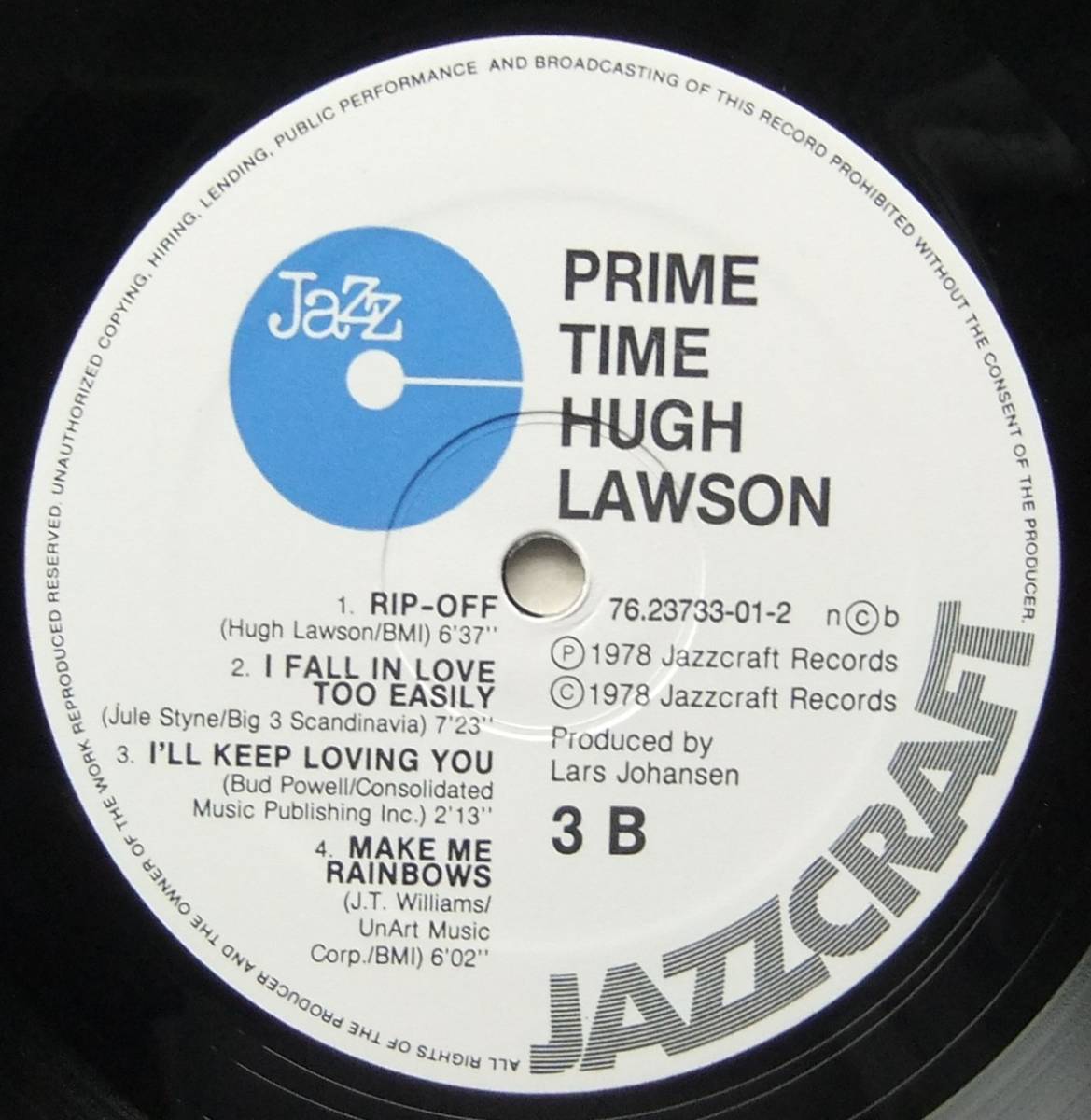◆ HUGH LAWSON / Prime Time ◆ Jazzcraft 3 (Denmark) ◆の画像4