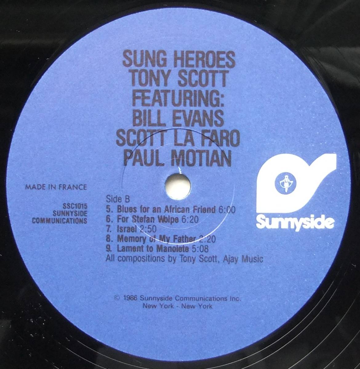 ◆ TONY SCOTT featuring BILL EVANS / Sung Heroes ◆ Sunnyside SSC 1015 ◆_画像4
