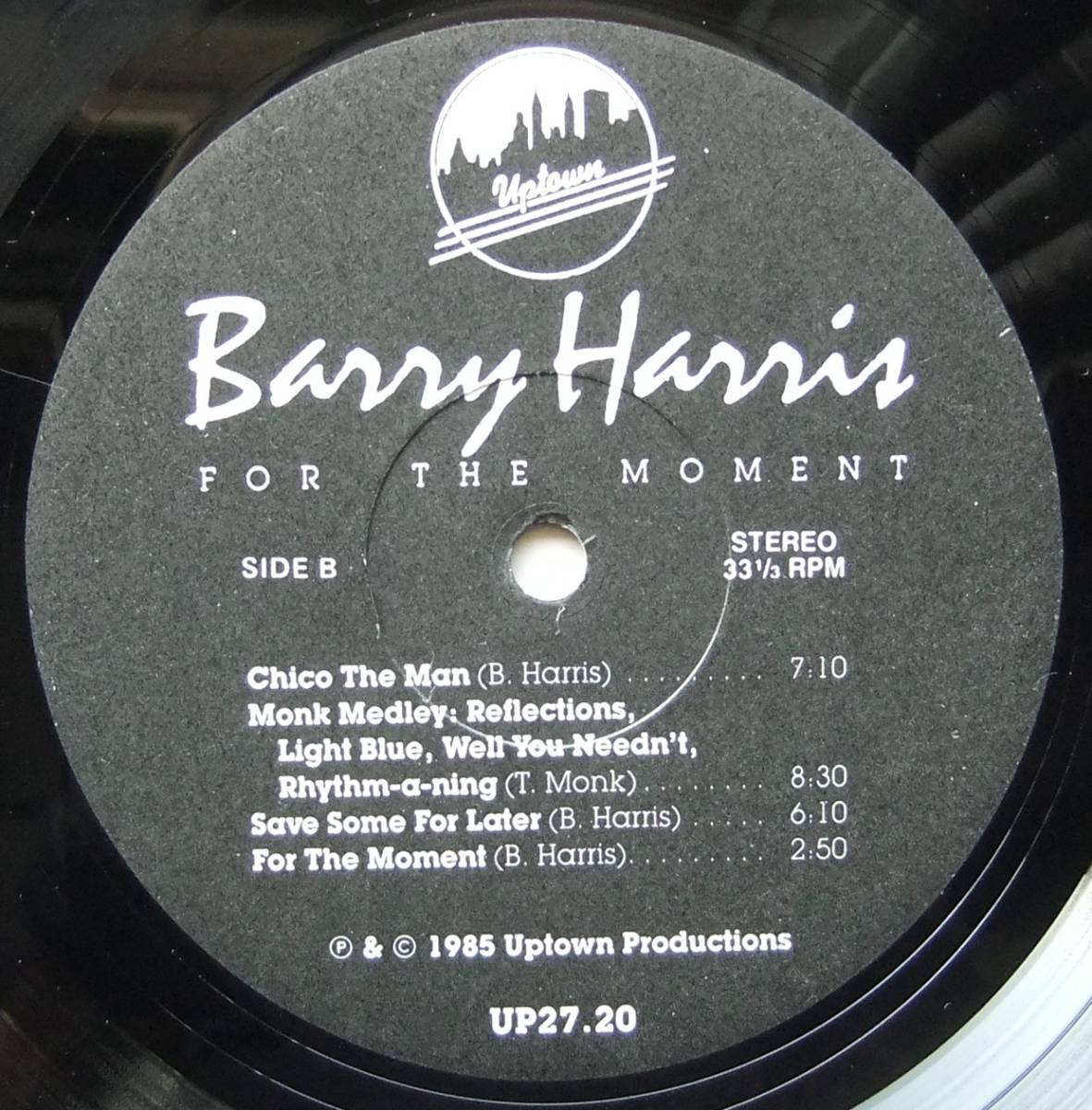 ◆ BARRY HARRIS / For The Moment ◆ Uptown UP27.20 ◆_画像4