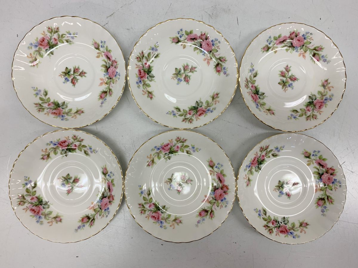 X452-I57-502 ROYAL ALBERT ロイヤルアルバート MOSS ROSE モスローズ カップ&ソーサー 茶器 食器 6客セット ⑥_画像7