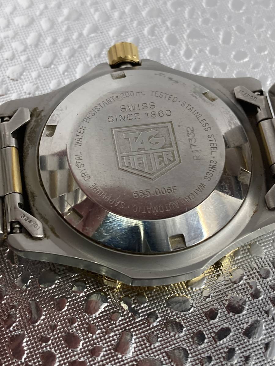 【稼働】TAG Heuer タグホイヤー プロ200mダイバー【665.006F】紳士用高級機械式腕時計 automatic自動巻コンビモデル★16285管理番号_画像6