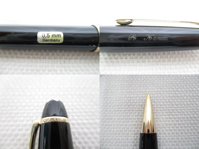 ネBH-22【ケース付】モンブランMONT BLANC■マイスターシュテックMEISTERSTUCK 0.5mmシャープペン＆ボールペンセット 黒■ブラック_画像5