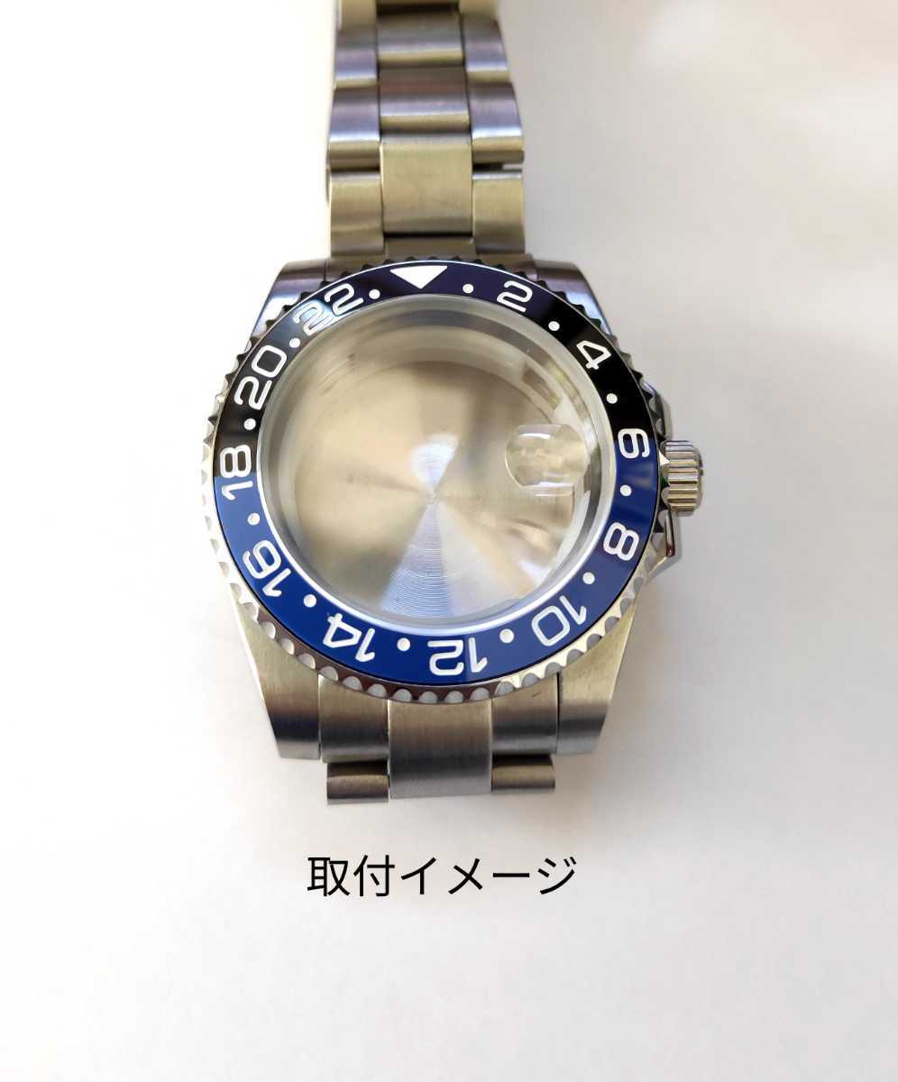 腕時計 修理交換用 社外部品 セラミック ベゼル インサート 黒/青 ブラック/ブルー シート付【対応】ロレックス GMTマスター 116710 Rolex_画像4