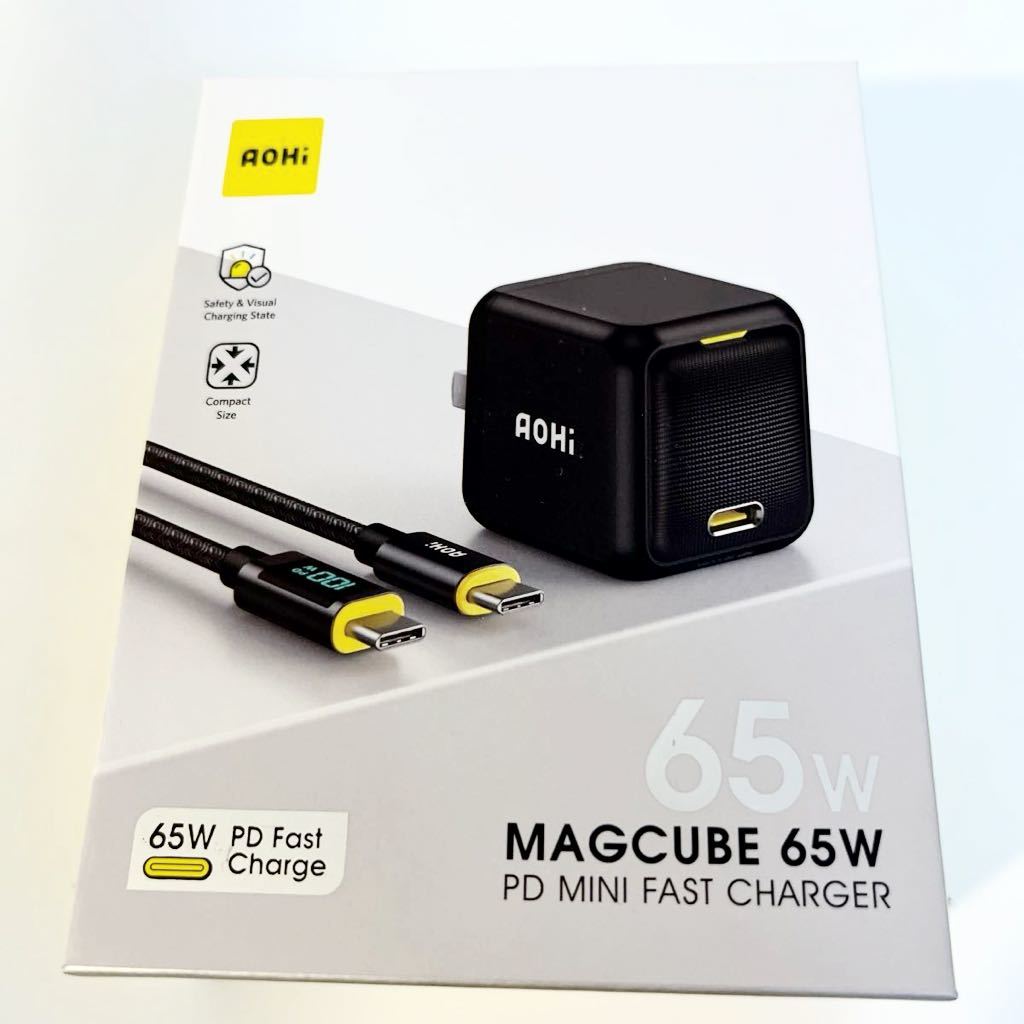 AOHI pd 充電器 65w 対応 USB‐C ac アダプター 急速充電 65w 65w usb-c 充電器 (新型GaN+ 窒化ガリウム採用/PSE技術基準適合)_画像10