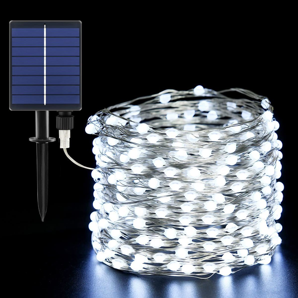 【送料無料】cshare ソーラー LED ストリングライト LED イルミネーションライト ソーラー充電式 ガーランドライト(D-ホワイト)《H95》_画像1