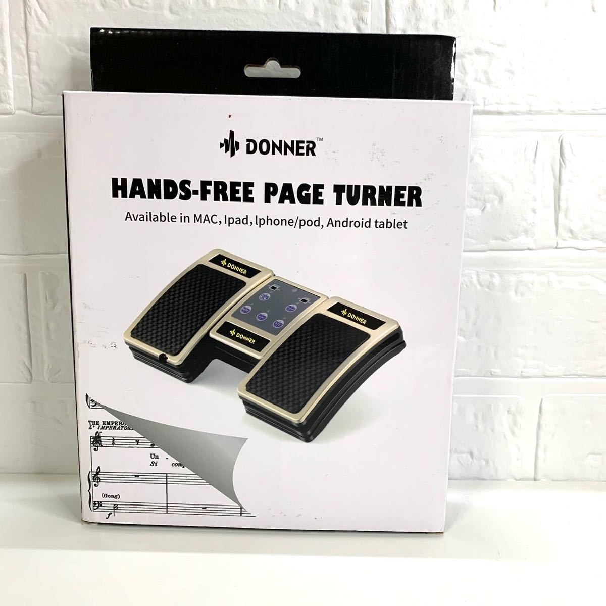 【送料無料】Donner タブレットページターナー ワイヤレス Page Turner 楽譜をめくるペダル ハンズフリー (シルバー)《H95》_画像7