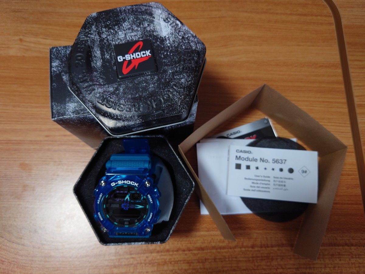 【新品未使用】カシオ G-SHOCK Sound Wave Series 海外版 GA-900SKL-2A ブルー １年保証