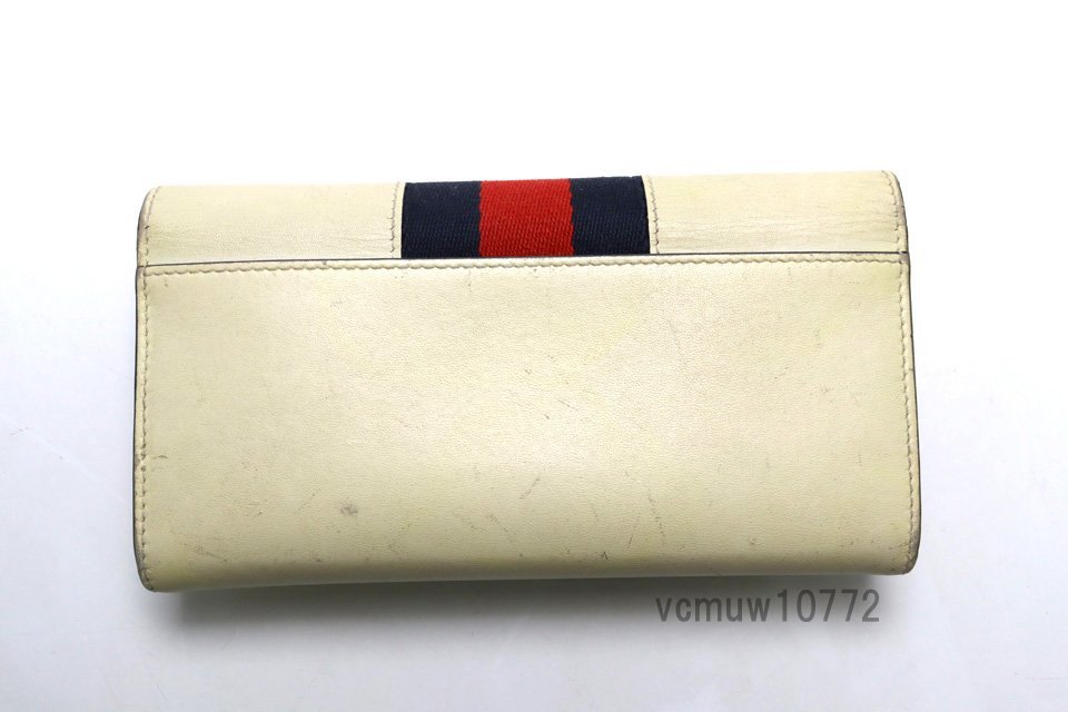 近年モデル希少美中古■GUCCI シルヴィ レザー 2つ折り長財布 グッチ■1109hc1035925_画像2