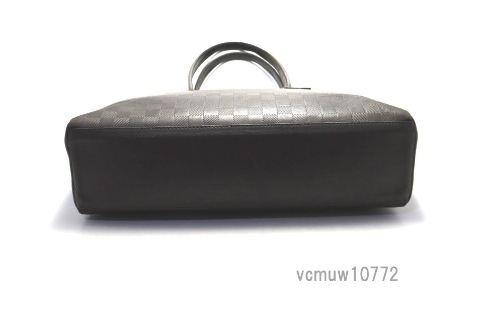 近年モデル希少美中古■LOUIS VUITTON ダミエアンフィニ カバヴォワヤージュ レザー トートバッグ ルイヴィトン■1116sd3909729_画像3