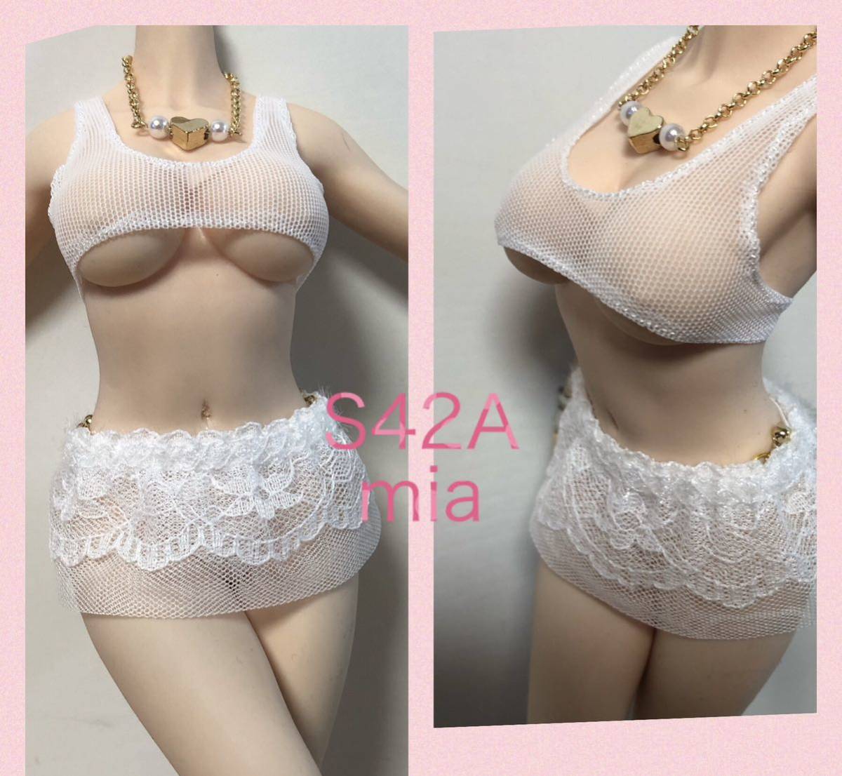 S42AチュールネットWhite／ファイセン／コスチューム／ランジェリー４点セット　Mia_画像3