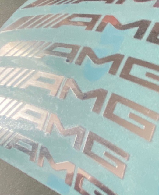 AMG metal sticker metal sticker Mercedes Benz heat-resisting high endurance brake caliper wheel rim high quality seal silver 1 seat 