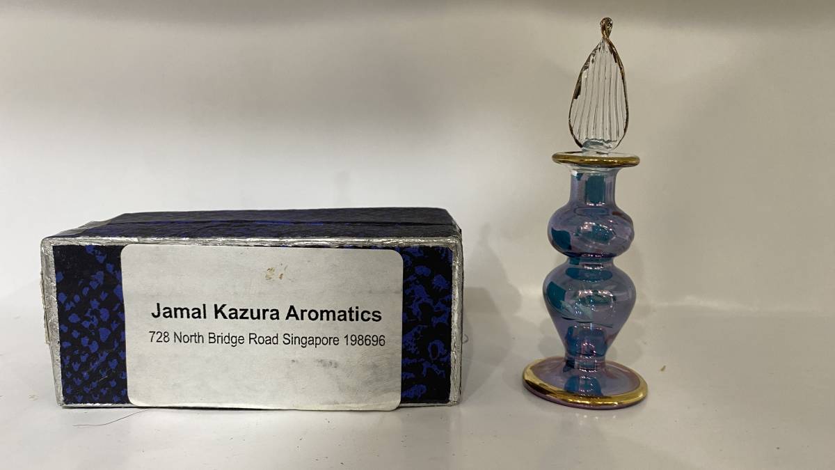 JAMAL KAZURA AROMATICS ジャマル カズラ アロマティクス 香水瓶 パフュームボトル エジプト工芸 ハンドメイド ガラス_画像1