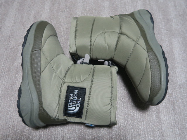 1.8万★超美品 撥水加工 ノースフェイス Nuptse Bootie WP V MIL ヌプシブーティー プリマロフト 23cm セージグリーン_画像4