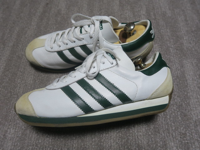 超希少レア 最初期 1998年製 90s ビンテージ adidas アディダス 靴 スニーカー country カントリー 白×緑 ヴィンテージ 27cm_画像2