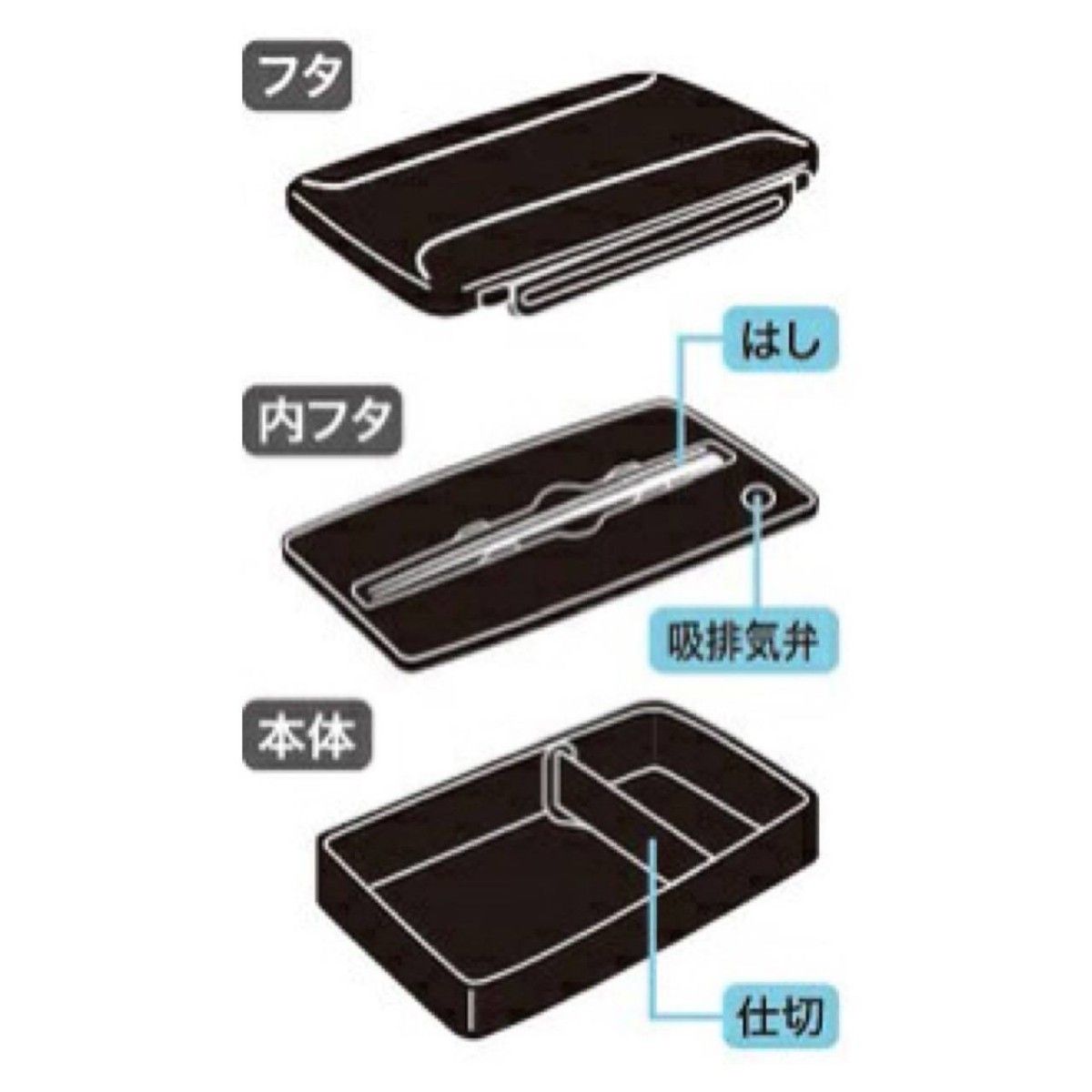 【新品】メンズランチボックス “モノトーンストライプ” 850ml ／ 日本製