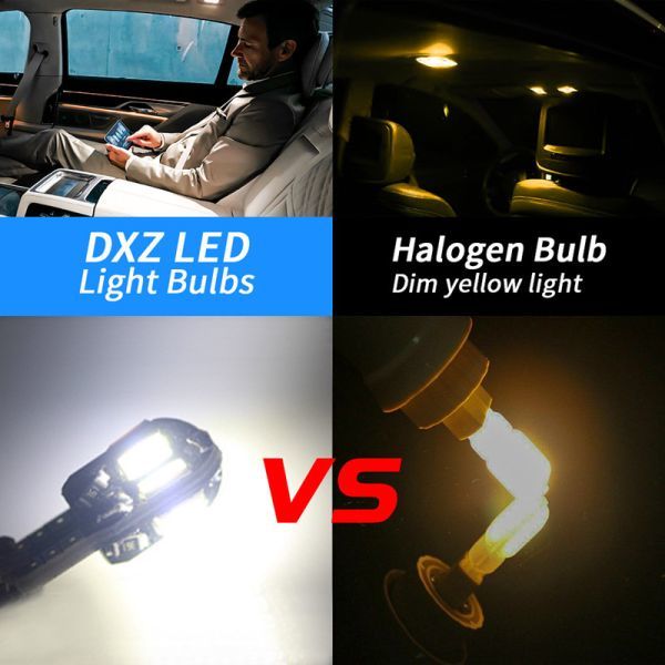 LED T10/T16兼用 バックランプ ポジション ウェッジ球 6000K キャンセラー内蔵 12V バルブ 5730 8SMD 8SMD 車検対応 10個セット N502_画像5