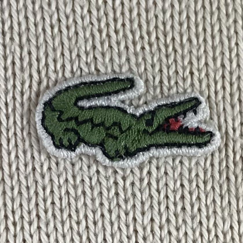 LACOSTE ラコステ 長袖ニット セーター 6 アイボリー ワニ ビッグサイズ_画像8