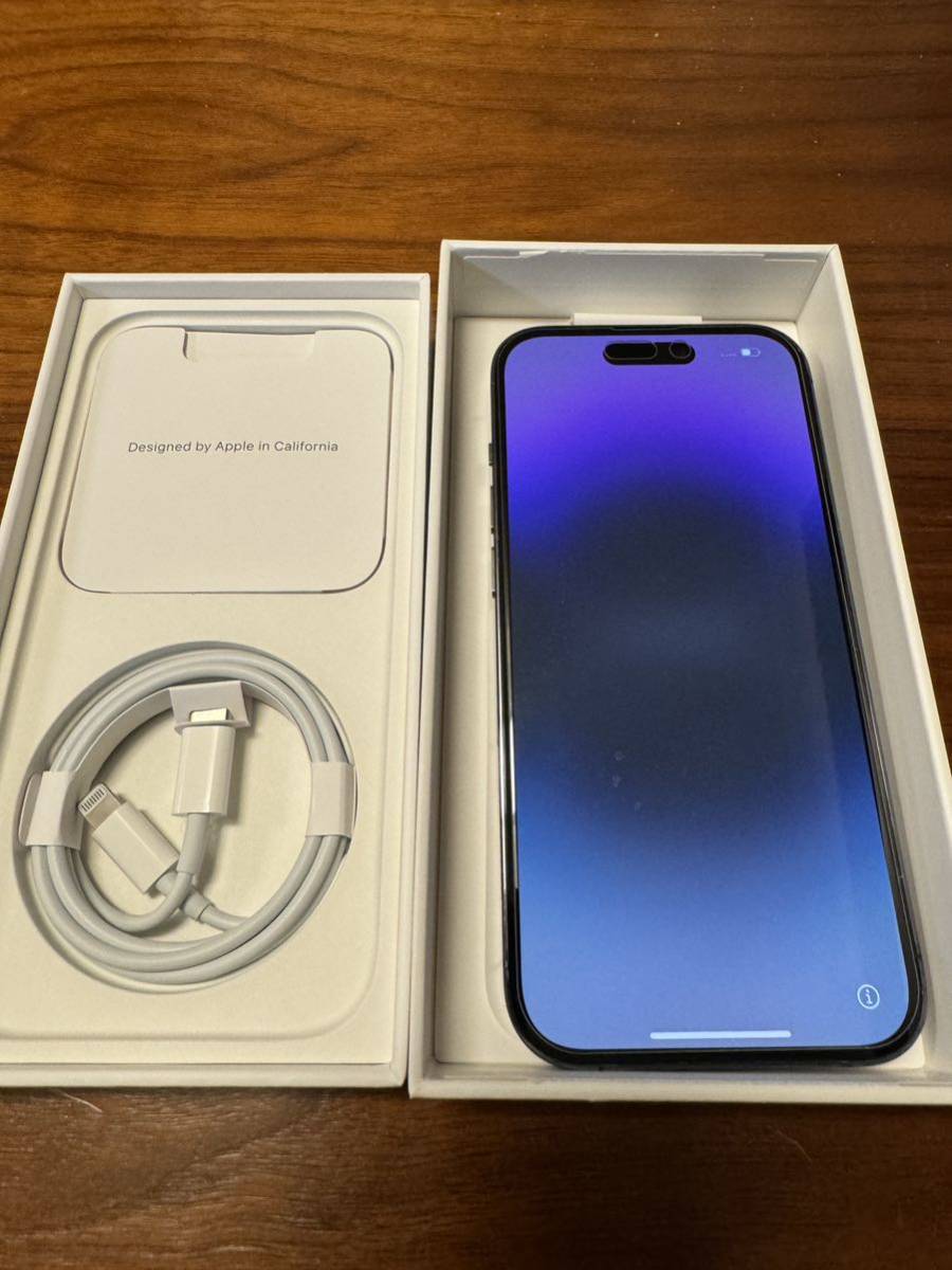 美品　Apple iPhone 14 pro 512gb simフリー　deep purple ディープパープル　_画像1