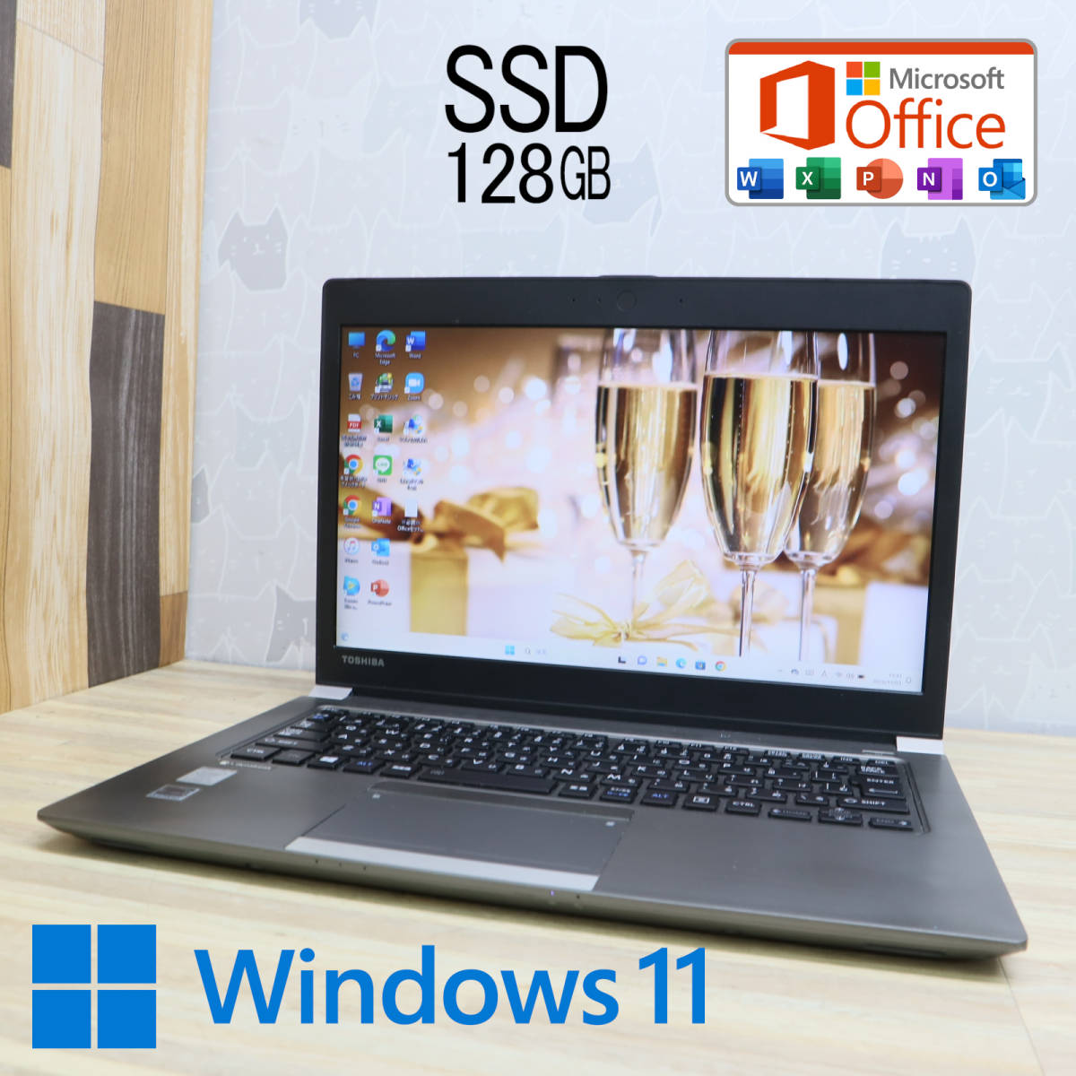 ★中古PC 高性能5世代i5！M.2 SSD128GB★R63/P Core i5-5200U Win11 Microsoft Office 2019 Home&Business 中古品 ノートPC★P60851_画像1