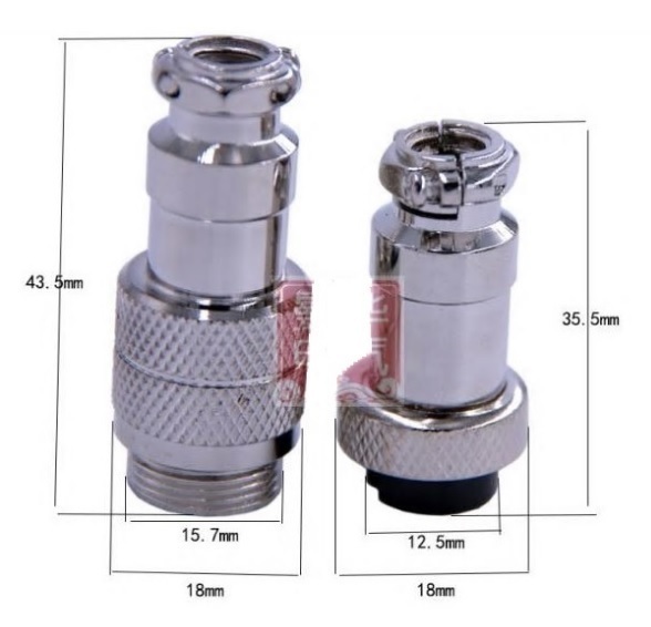 1 pair GX16 16mm 5 pin metal connector male plug + female plug!! relay ( extension ) for connector! male female 2 point 1 set!