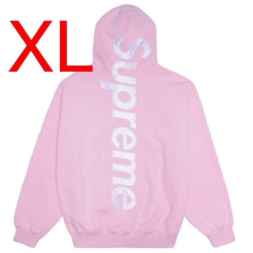Supreme Satin Applique Hooded Sweatshirt Light Pink シュプリーム サテン フーディー ピンク XL Yahoo!フリマ（旧）