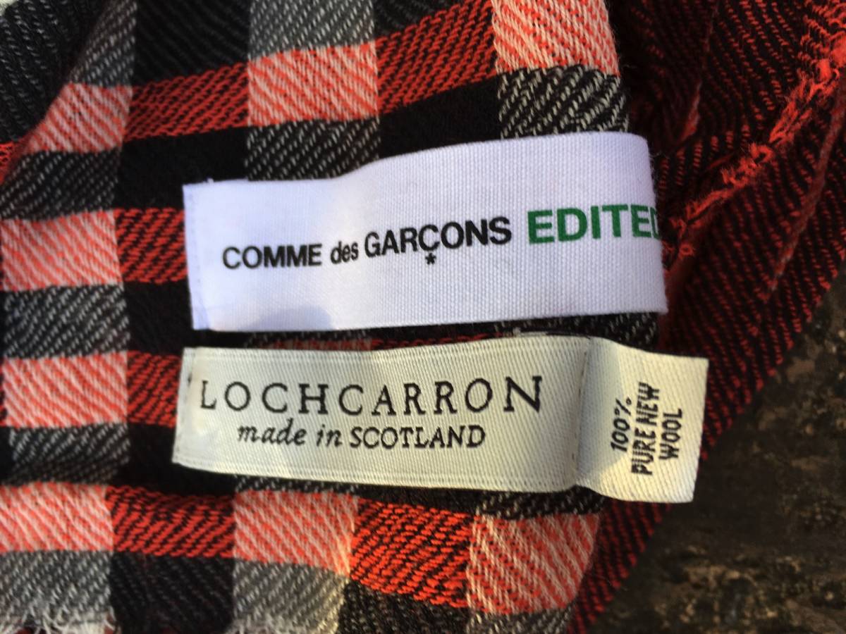 GWセール 美品 COMME des GARCONS EDITED × LOCHCARRON ウール ストール made in Scotland 100% pure new wool ユニセックスの画像5