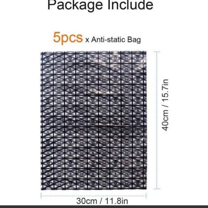 静電気防止袋 ESD シールドバッグ 無毒PET 30x40cm サイズ  5枚