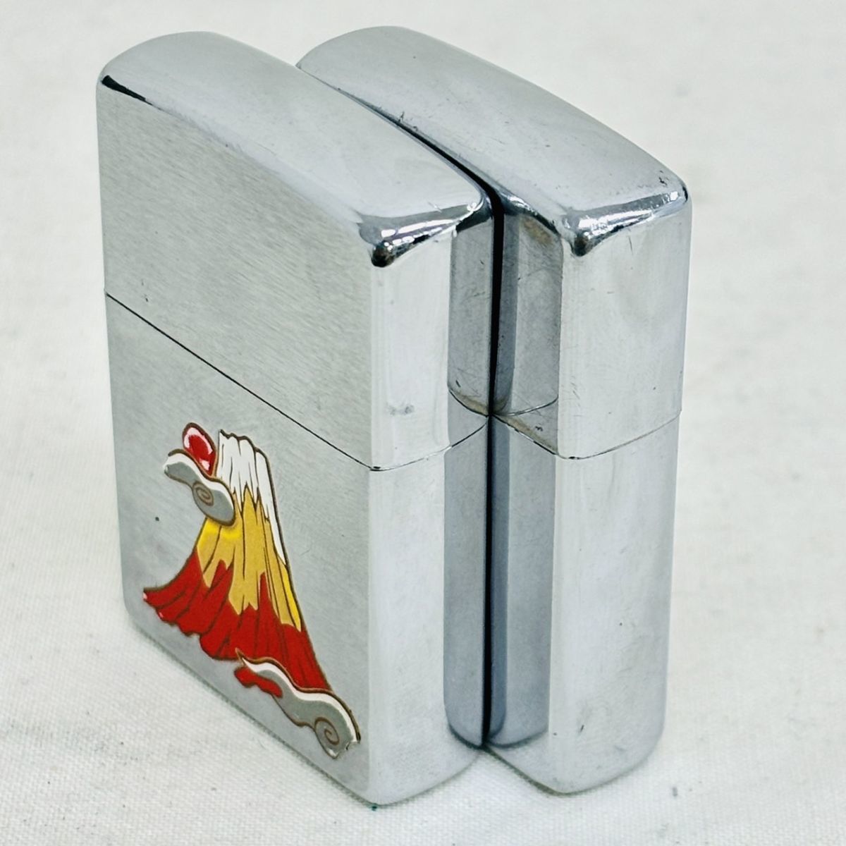 F304-H49-639◎Zippo ジッポ まとめ 2点セット 富士山 シルバー オイルライター 喫煙具 タバコグッズ コレクション_画像3