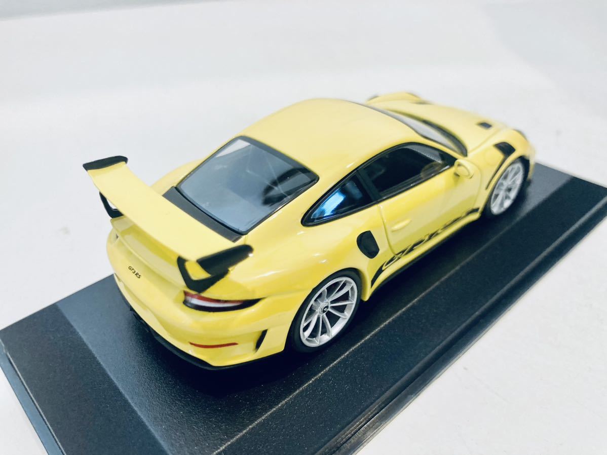 【送料無料】1/43 Minichamaps ポルシェ 911 GT3 RS (991.2) 2018 Yellow/Silver wheel_画像7