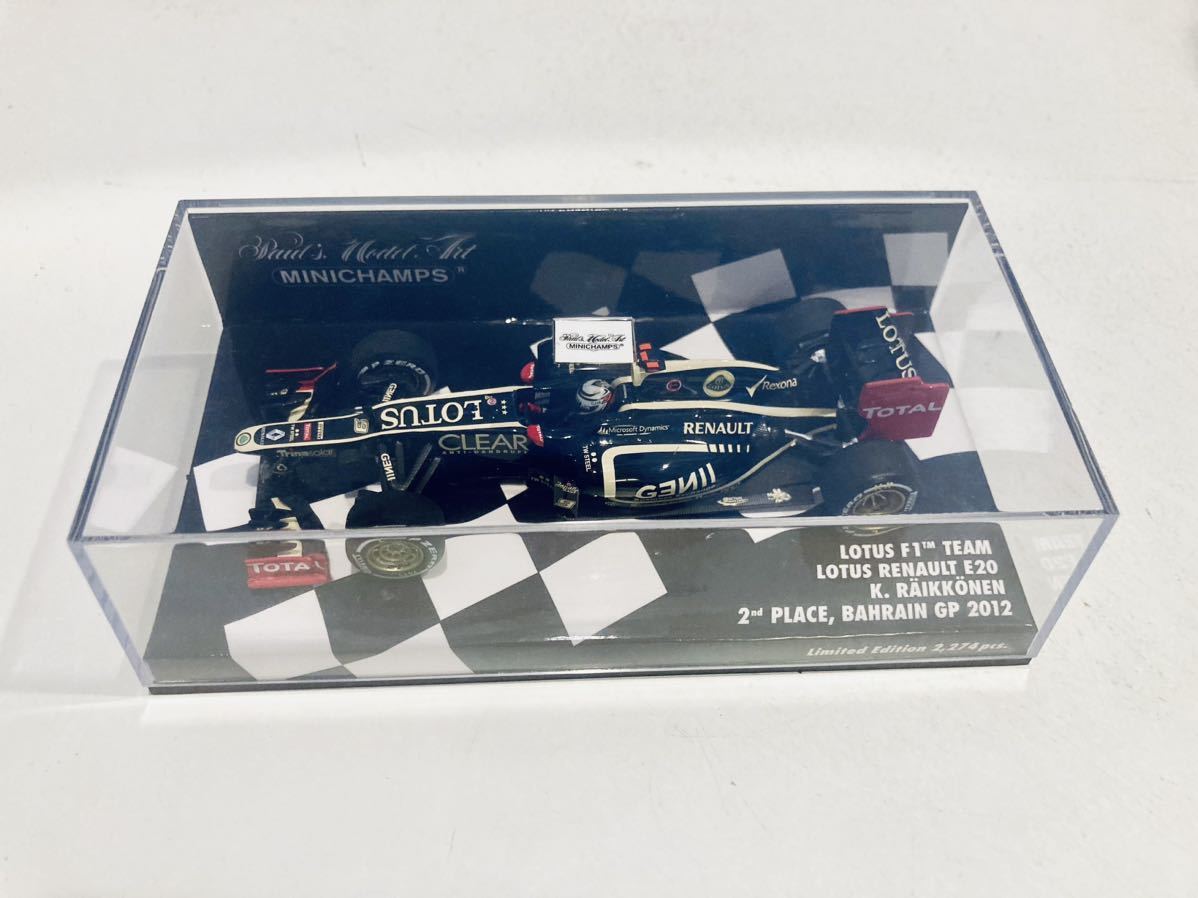 【送料無料】1/43 Minichamps ロータス ルノー E20 #9 K.ライコネン 2nd Bahrain GP 2012_画像3