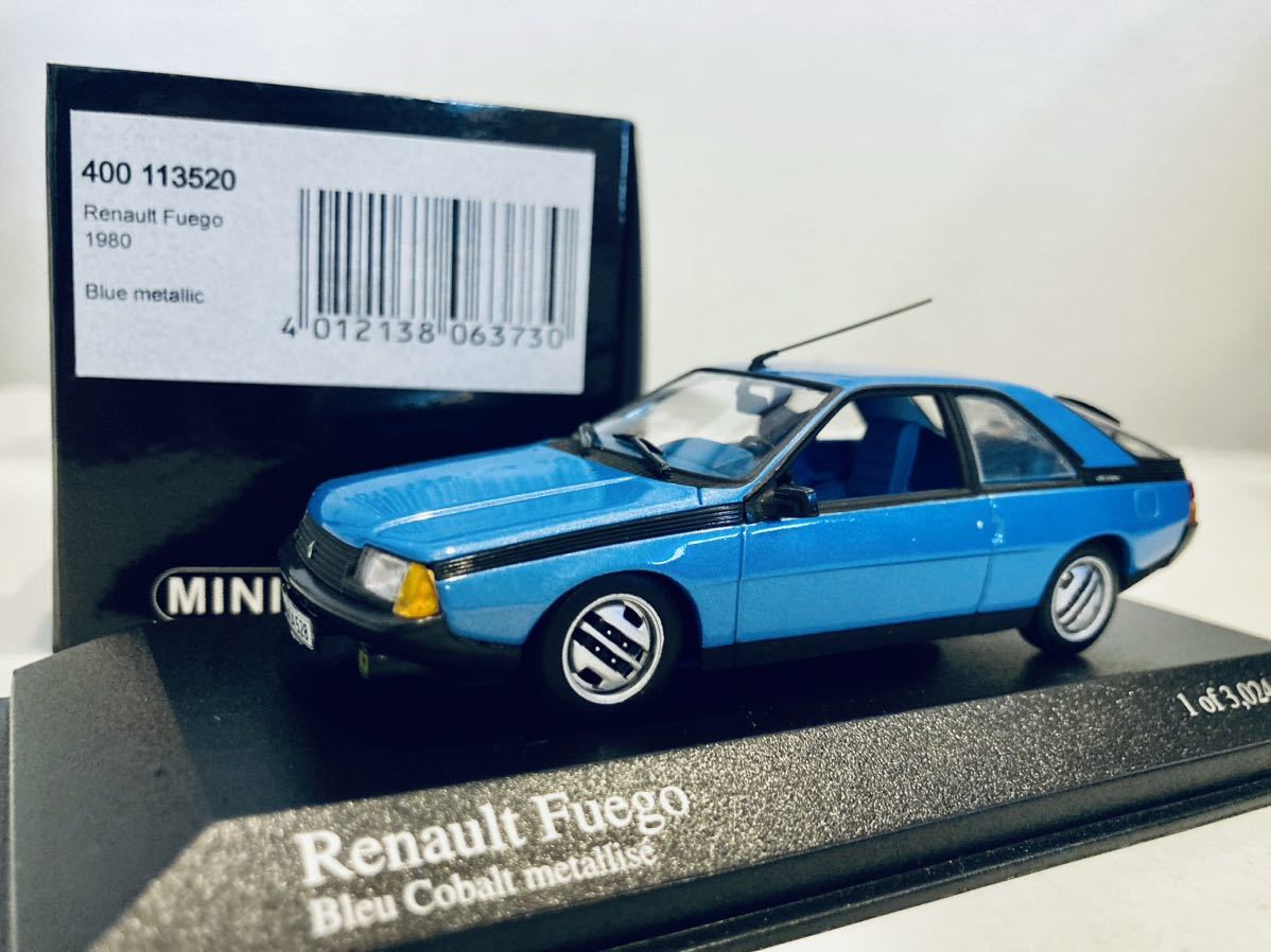 【送料無料】1/43 Minichamps ルノー フエゴ 1980 Blue metallic_画像1