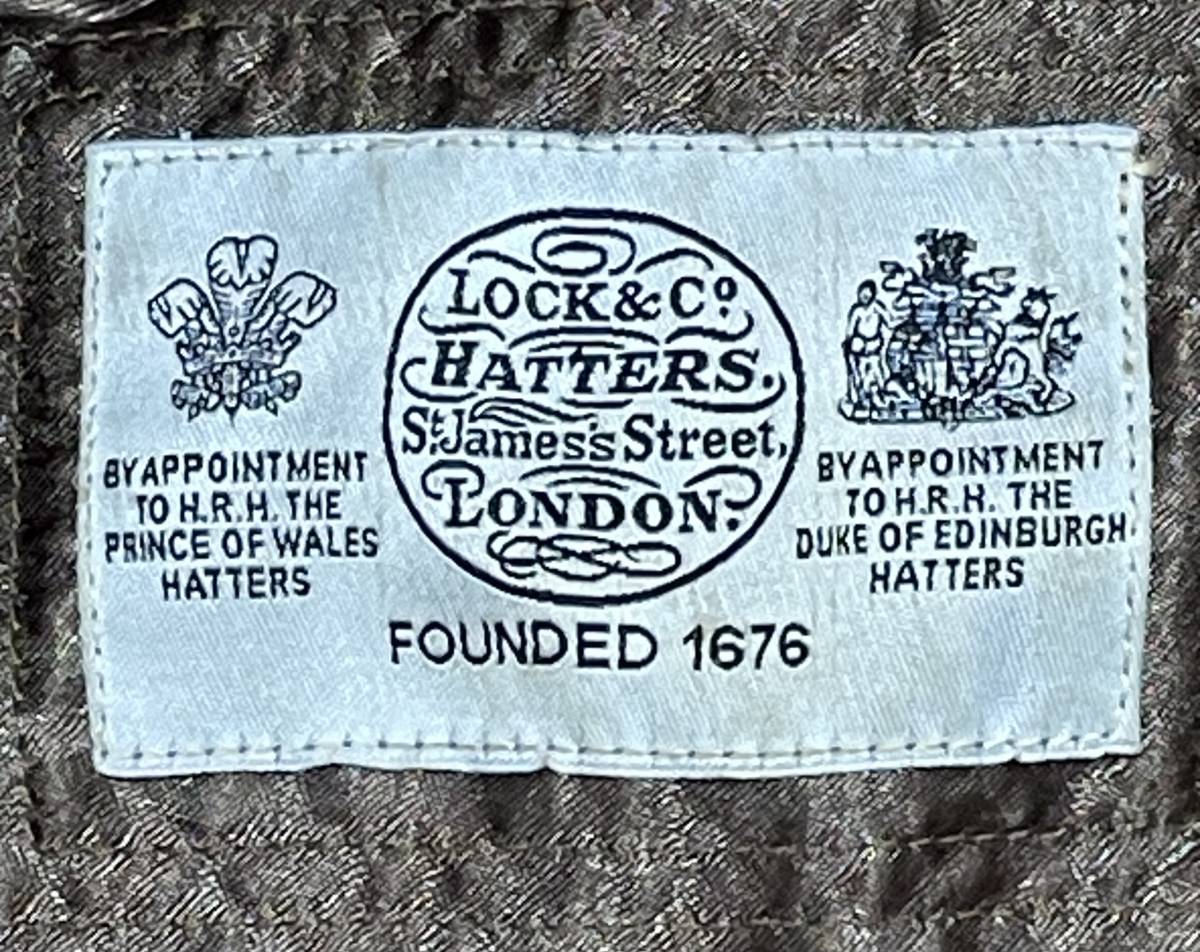 ブラウン系 ヘリンボーン柄ハンチング UK 7 3/4 HARRIS TWEED LOCK &CO HATTERS St.JAMESS STREET LONDON キャスケット レトロファッション