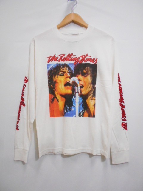 67 送60サ 1108%D03 THEE HYSTERIC XXX ジィヒステリックトリプルエックス Rolling Stones 長袖プリントTシャツ 日本製 サイズXS 中古品_画像1