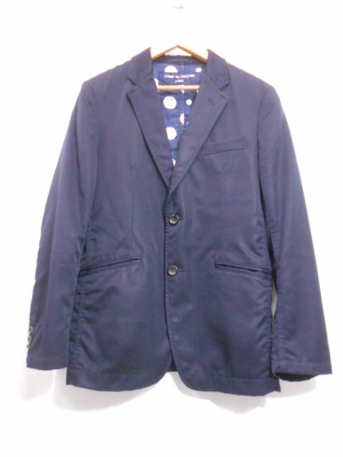 67 送80サ 1119%D17 COMME des GARCONS HOMME コムデギャルソンオム ギャバジン テーラードジャケット HP-J103 AD2015 サイズXS 中古品_画像1