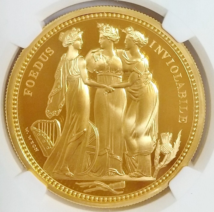 FDI 初日ラベル 2020年 英国 イギリス スリーグレイセス 200ポンド 2オンス プルーフ金貨 NGC PF70 ULTRA CAMEO First Day of Issu_画像7