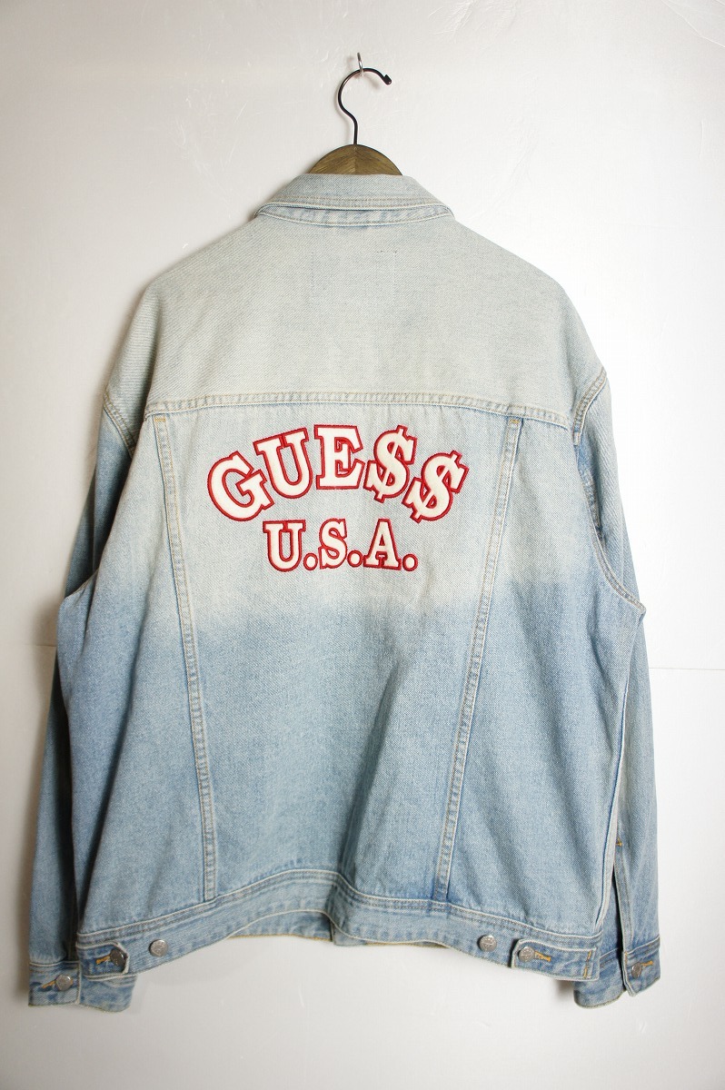 美品 正規 GUESS ゲス × ASAP デニム ジャケット ブルゾン ビッグシルエット 青 XL 本物 411N_画像2