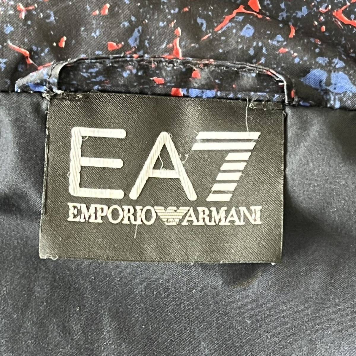 エンポリオアルマーニ『激チャラの逸品』EMPORIO ARMANI エキセントリックカラー ナイロン パーカー ブルゾン ジャケット 総柄 L位 メンズ_画像6